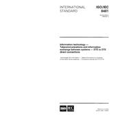 ISO/IEC 8481:1996, Information technology - Telecommunications and information exchange between systems - DTE to DTE direct connections