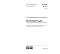 ISO/IEC 8613-2:1995, Information technology - Open Document Architecture (ODA) and interchange format: Document structures