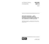 ISO/IEC 8613-3:1995, Information technology - Open Document Architecture (ODA) and interchange format: Abstract interface for the manipulation of ODA documents