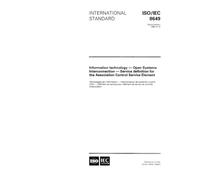 ISO/IEC 8649:1996, Information technology - Open Systems Interconnection - Service definition for the Association Control Service Element