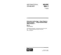 ISO/IEC 9041-1:1997, Information technology - Open Systems Interconnection - Virtual Terminal Basic Class Protocol - Part 1: Specification