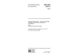 ISO/IEC 9171-1:1990, Information technology - 130 mm optical disk cartridge, write once, for information interchange - Part 1: Unrecorded optical disk cartridge