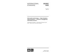 ISO/IEC 9595:1998, Information technology - Open Systems Interconnection - Common management information service
