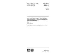 ISO/IEC 9596-1:1998, Information technology - Open Systems Interconnection - Common management information protocol - Part 1: Specification