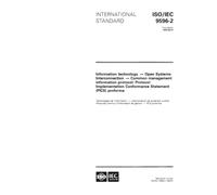 ISO/IEC 9596-2:1993, Information technology - Open Systems Interconnection - Common management information protocol: Protocol Implementation Conformance Statement (PICS) proforma