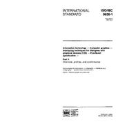 ISO/IEC 9636-1:1991, Information technology - Computer graphics - Interfacing techniques for dialogues with graphical devices (CGI) - Functional ... - Part 1: Overview, profiles, and conformance