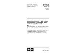 ISO/IEC 9646-5:1994, Information technology - Open Systems Interconnection - Conformance testing methodology and framework - Part 5: Requirements on ... for the conformance assessment process