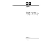 ISO/IEC Guide 71:2001, Guidelines for standards developers to address the needs of older persons and persons with disabilities