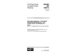 ISO/IEC ISP 10607-4:1995, Information technology - International Standardized Profiles AFTnn - File Transfer, Access and Management - Part 4: AFT12 - Positional File Transfer Service (flat)