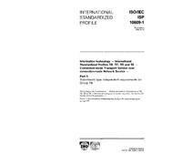 ISO/IEC ISP 10609-1:1992, Information technology - International Standardized Profiles TB, TC, TD and TE - Connection-mode Transport Service over ... independent requirements for Group TB