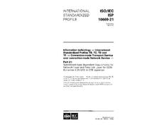 ISO/IEC ISP 10609-21:1995, Information technology - International Standardized Profiles TB, TC, TD and TE - Connection-mode Transport Service over ... requirements for Network Layer and Data