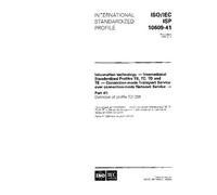 ISO/IEC ISP 10609-41:1995, Information technology - International Standardized Profiles TB, TC, TD and TE - Connection-mode Transport Service over ... - Part 41: Definition of profile TD1231