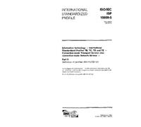 ISO/IEC ISP 10609-5:1992, Information technology - International Standardized Profiles TB, TC, TD and TE - Connection-mode Transport Service over ... Part 5: Definition of profiles TB1111/TB1121