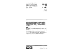 ISO/IEC ISP 11184-2:1996, Information technology - International Standardized Profiles FVT1nn - Virtual Terminal Basic Class - Register of ... - A-mode Generalized Telnet VTE-profile