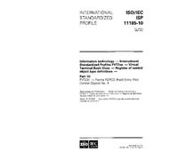 ISO/IEC ISP 11185-10:1994, Information technology - International Standardized Profiles FVT2nn - Virtual Terminal Basic Class - Register of control ... FEPCO (Field Entry Pilot Control Object) No.1
