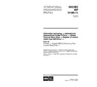 ISO/IEC ISP 11185-11:1994, Information technology - International Standardized Profiles FVT2nn - Virtual Terminal Basic Class - Register of control ... FEPCO (Field Entry Pilot Control Object) No.1