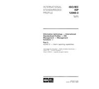 ISO/IEC ISP 12060-3:1995, Information technology - International Standardized Profiles - OSI Management - Management functions - Part 3: AOM213 - Alarm reporting capabilities