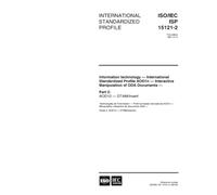 ISO/IEC ISP 15121-2:1997, Information technology - International Standardized Profile AOD1n - Interactive Manipulation of ODA Documents - Part 2: AOD12 - DTAM/Insert