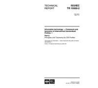 ISO/IEC TR 10000-2:1998, Information technology - Framework and taxonomy of International Standardized Profiles - Part 2: Principles and Taxonomy for OSI Profiles