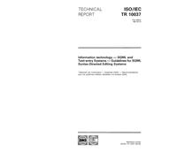 ISO/IEC TR 10037:1991, Information technology - SGML and Text-entry Systems - Guidelines for SGML Syntax-Directed Editing Systems