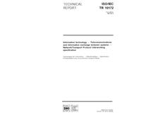ISO/IEC TR 10172:1991, Information technology - Telecommunications and information exchange between systems - Network/Transport Protocol interworking specification