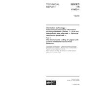 ISO/IEC TR 11802-1:2005, Information technology - Telecommunications and information exchange between systems - Local and metropolitan area networks - ... coding of Logical Link Control addresses in