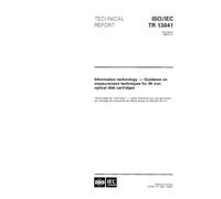 ISO/IEC TR 13841:1995, Information technology - Guidance on measurement techniques for 90 mm optical disk cartridges