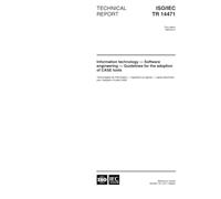 ISO/IEC TR 14471:1999, Information technology -- Software engineering -- Guidelines for the adoption of CASE tools