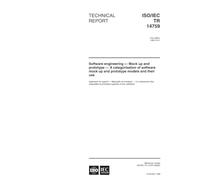 ISO/IEC TR 14759:1999, Software engineering -- Mock up and prototype -- A categorization of software mock up and prototype models and their use