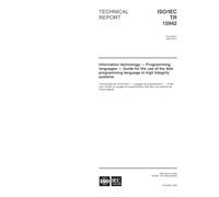 ISO/IEC TR 15942:2000, Information technology - Programming languages - Guide for the use of the Ada programming language in high integrity systems