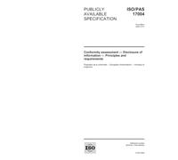 ISO/PAS 17004:2005, Conformity assessement - Disclosure of information - Principles and requirements