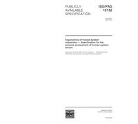 ISO/PAS 18152:2003, Ergonomics of human-system interaction - Specification for the process assessment of human-system issues
