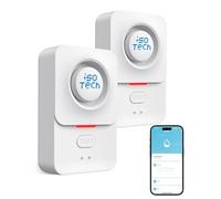 iSo Tech Rilevatore Perdita d'Acqua WiFi(Supporto 2.4G) Nessun Hub Richiesto, Sensore Acqua Wireless Intelligente con TUYA App, Avviso Regolabile 120dB, IP66 Ideale per Cucina Bagno Cantina Lavanderia
