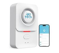 iSo Tech Rilevatore Perdita d'Acqua WiFi(Supporto 2.4G) Nessun Hub Richiesto, Sensore Acqua Wireless Intelligente con TUYA App, Avviso Regolabile 120dB, IP66 Ideale per Cucina Bagno Cantina Lavanderia