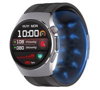 iSo Tech Smartwatch con Pompa ad Aria S201, 1,56" AMOLED Orologio Bluetooth Pressione Sanguigna con ECG, 24/7 Monitor Frequenza Cardiaca Sonno SpO₂ Temperatura HRV Stress, Nessun Abbonamento Richiesto