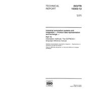 ISO/TR 10303-12:1997, Industrial automation systems and integration - Product data representation and exchange - Part l2: Description methods: The EXPRESS-I language reference manual