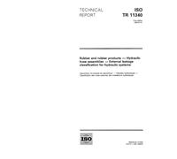 ISO/TR 11340:1994, Rubber and rubber products - Hydraulic hose assemblies - External leakage classification for hydraulic systems