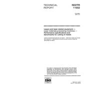 ISO/TR 11552:1997, Lasers and laser-related equipment -- Laser materials-processing machines -- Performance specifications and benchmarks for cutting of metals