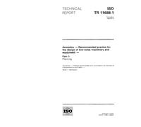 ISO/TR 11688-1:1995, Acoustics - Recommended practice for the design of low-noise machinery and equipment - Part 1: Planning