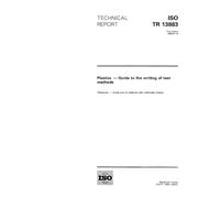 ISO/TR 13883:1995, Plastics - Guide to the writing of test methods