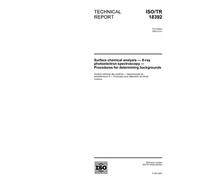 ISO/TR 18392:2005, Surface chemical analysis - X-ray photoelectron spectroscopy - Procedures for determining backgrounds