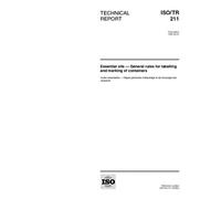 ISO/TR 211:1999, Essential oils -- General rules for labelling and marking of containers