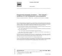 ISO/TR 9547:1988, Programming language processors - Test methods - Guidelines for their development and acceptability
