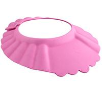 ISO TRADE Cuffia da doccia per bambini, regolabile, 13-15 cm, protezione per orecchie e occhi, universale, 1835, colore: rosa/rosa