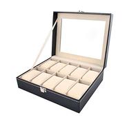 Scatola porta 10 Orologi Custodia Valigetta Bracciali Box Portagioie Espositore