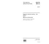 ISO/TS 8611-3:2005, Pallets for materials handling - Flat pallets - Part 3: Maximum working loads