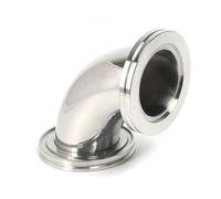 ISO100 Vacuum 90 degree Elbow Stainless Steel 304 Pipe Flange Adapter Corner Bend Pipe Joint YZWRWRMKTB