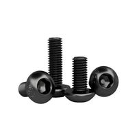 ISO7380 M2 M2.5 M3 M4 M5 M6 Viti esagonali tonde nere di grado 10.9 Bullone for mobili con testa a bottone e testa esagonale(8mm,M2 x 50pcs)