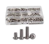 ISO7380 M2 M3 M4 M5 M6 Bottone esagonale Vite a testa cilindrica Dado esagonale Kit assortimento/bulloni a macchina/acciaio inossidabile 304(M3 M4 M5 Kit)