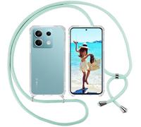 ISOI Custodia con Corda per Xiaomi Redmi Note 13 5G, Custodia Trasparente in TPU Morbido Silicone Case con Cinturino Pendente Regolabile Collana traco